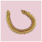 Mankolam Shaped Gold Haaram