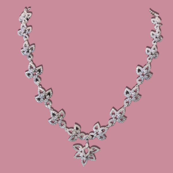 white stone diamond necklace