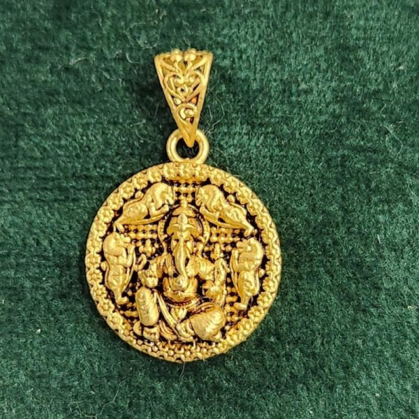 Premium Gold Ganesh Pendent