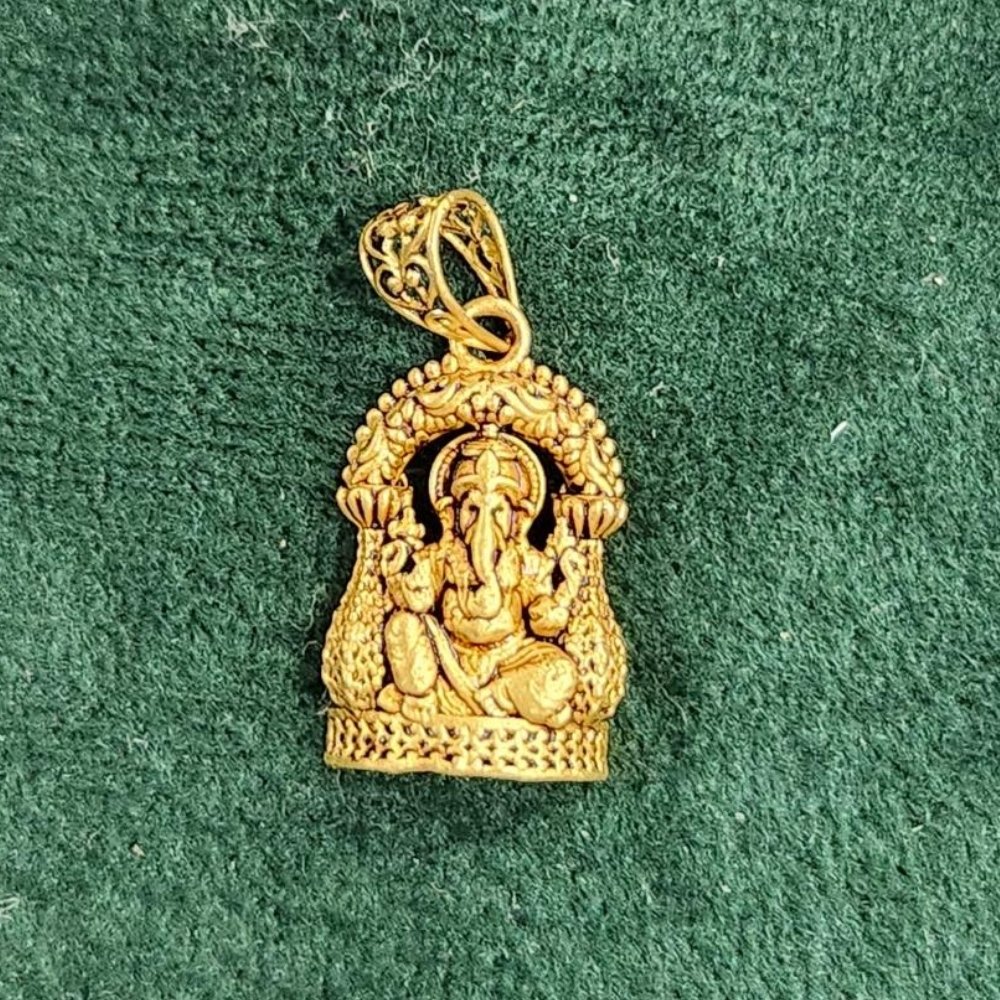 Divine Ganesh Gold Pendant