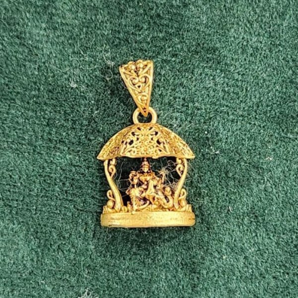 Majestic Devi Durga Gold Pendant