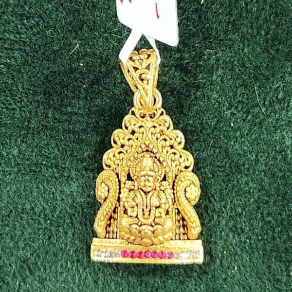 Elegant Gold God Pendant with Gemstone