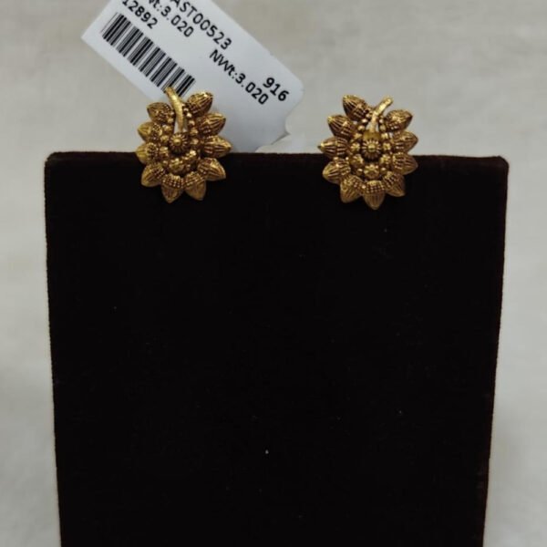 Floral Gold Studs