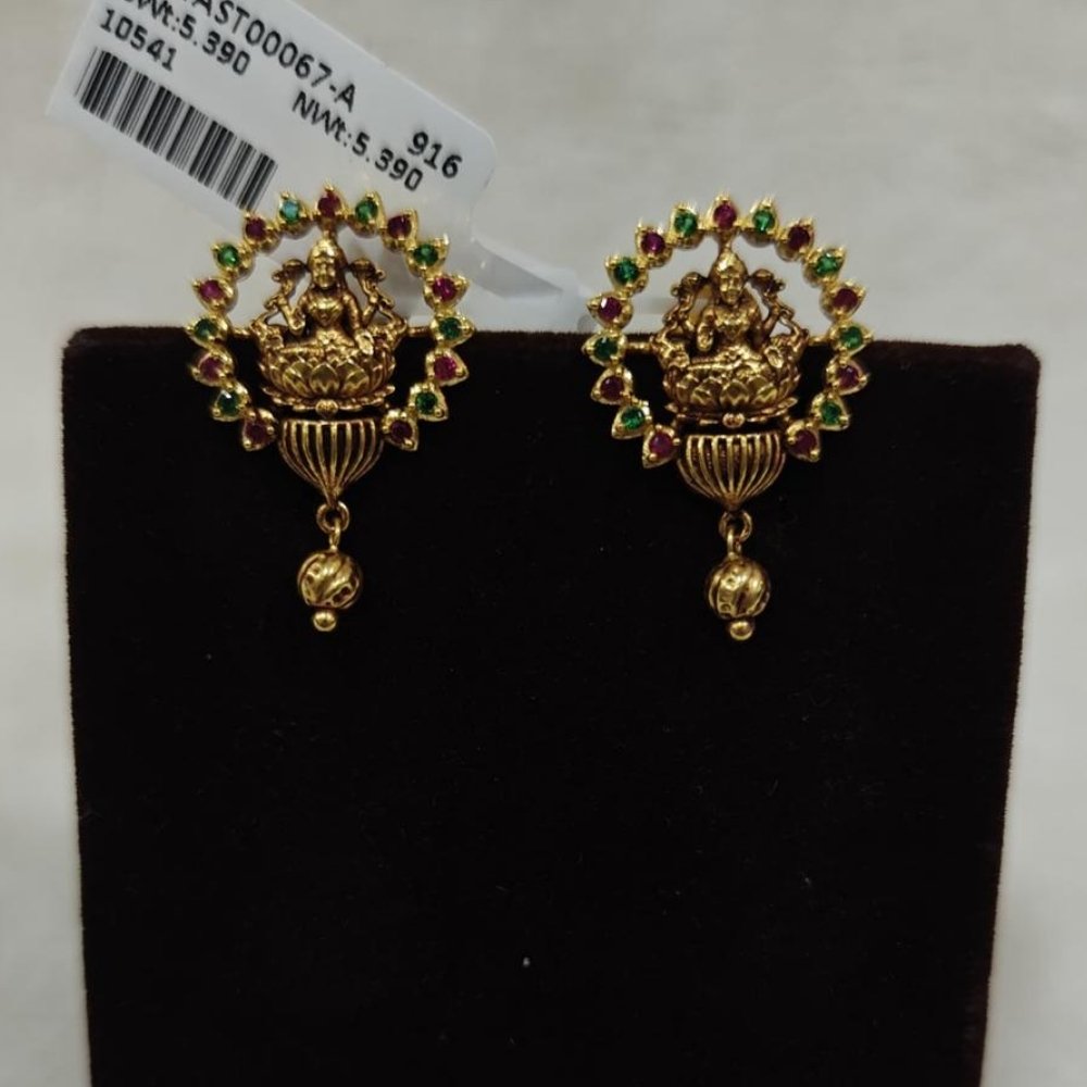 Red and Green Lakshmi Studs