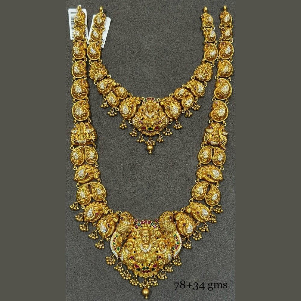 Charming Gold Haram Necklace Set