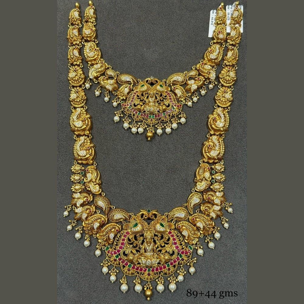 Radiant Gold Haram Necklace Set