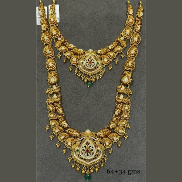 Refined Gold Haram Necklace Set