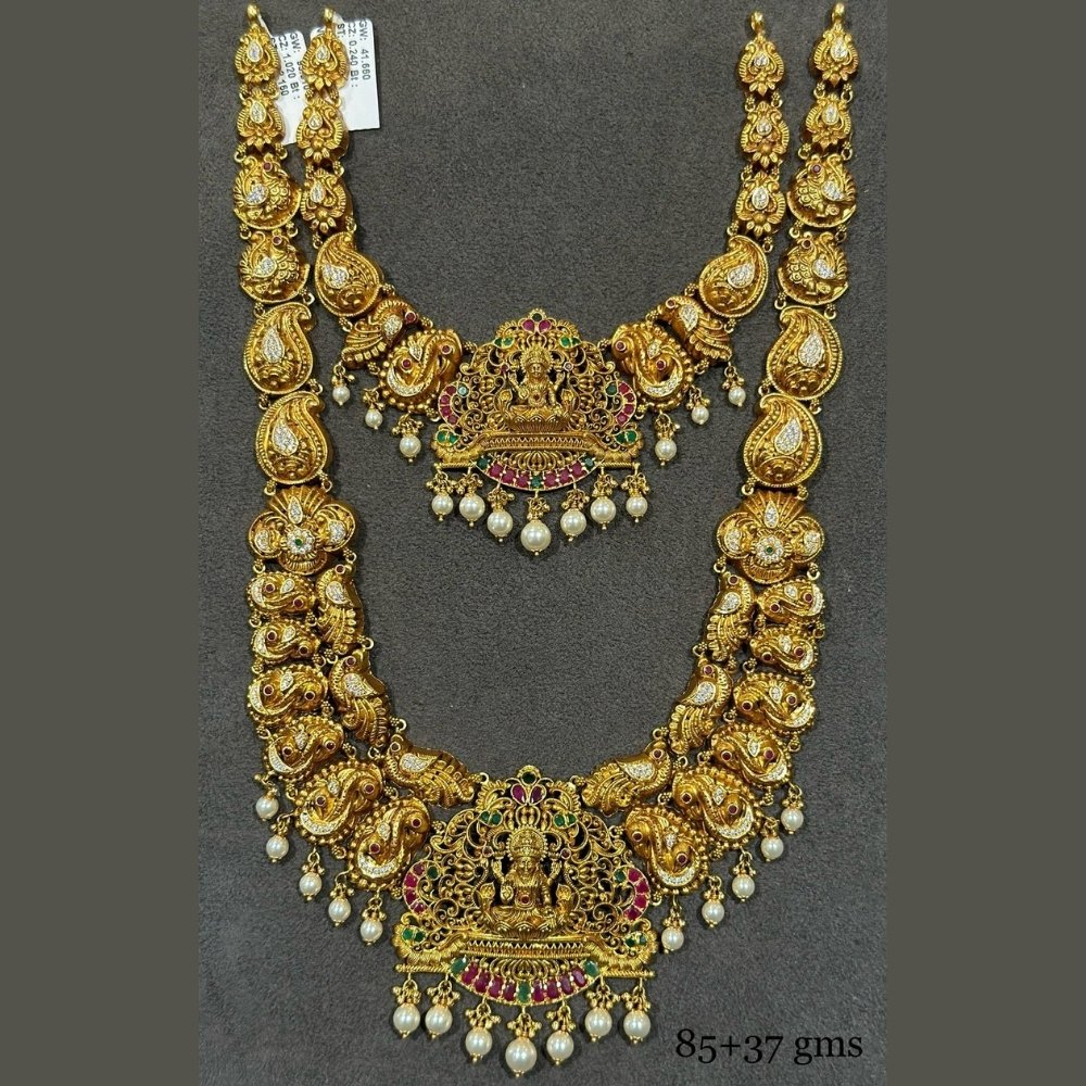 Elegant Gold Haram Necklace Set