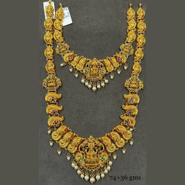 Modern Gold Haram Necklace Set