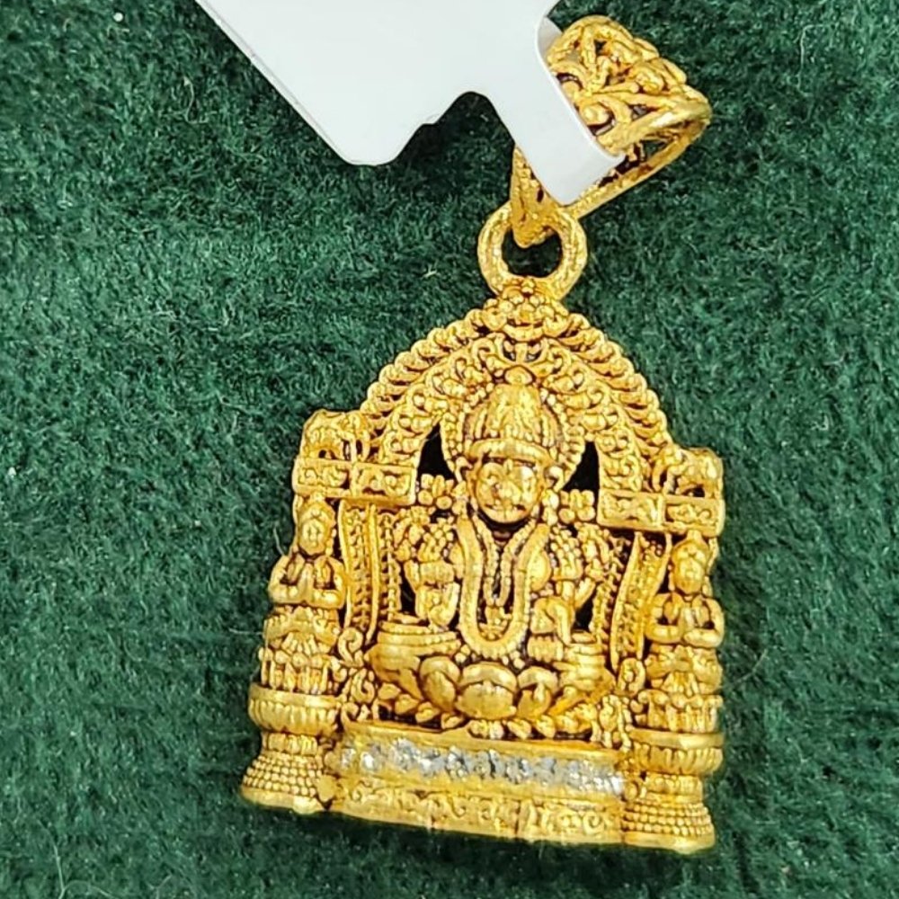 Majestic Gold God Pendant with Stone