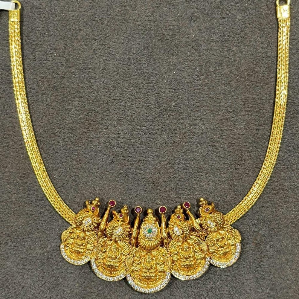 Radiant Gold Lakshmi Kasu Necklace